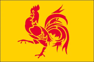 De quelle région de Belgique le coq est-il le symbole sur son drapeau ?