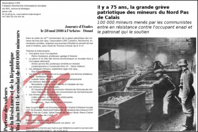 Combien de mineurs de fond furent fusillés à la citadelle d'Arras, en 1941 ?