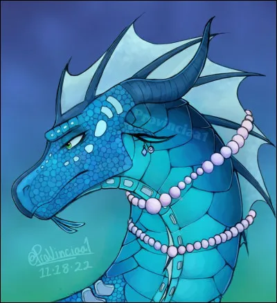 Son premier trésor est un bracelet d'algues et de perles.