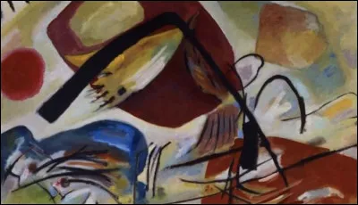 Quel peintre russe naturalisé allemand puis français est l'auteur de ce tableau intitulé ''Avec l'arc noir'' ?