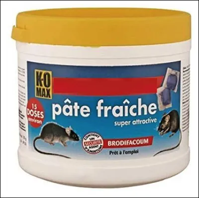 Quel est le nom du produit toxique utilisé pour détruire les rats ?