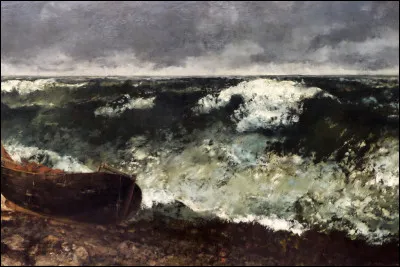 Quel peintre réaliste français est l'auteur de ce tableau intitulé "La mer orageuse" dit aussi "La vague'' ?