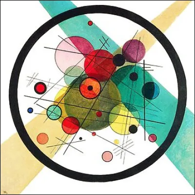 Quel peintre russe est l'auteur de ce tableau intitul&eacute; ''Cercles dans un cercle'' ?