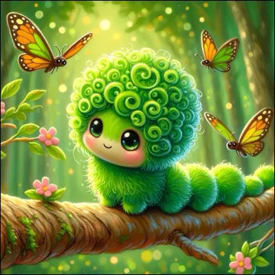 Lorsqu'elle entre dans une chrysalide, la chenille devient une nymphe.