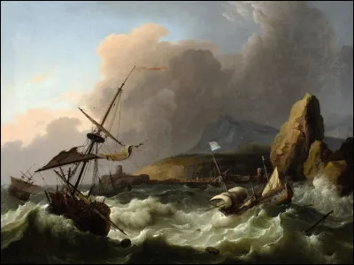 Ce bateau a été ... par la tempête