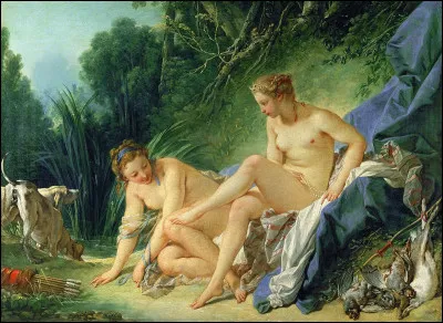 Quel peintre français du 18 e siècle est l'auteur de ce tableau intitulé ''Diane sortant du bain'' ?