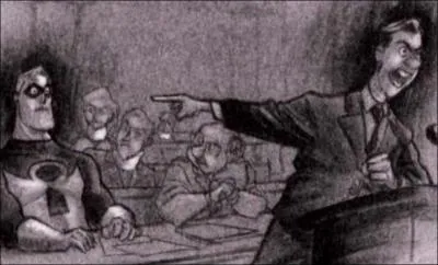 Qui poursuit Mr. Indestructible en justice, causant par l la fin de 'l're' des super-hros ?