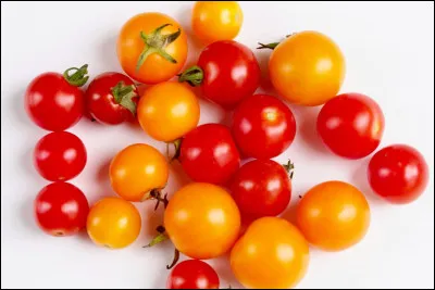 Il y a des grosses tomates et des petites tomates...
Quel est le nom des petites tomates visibles sur la photo ?