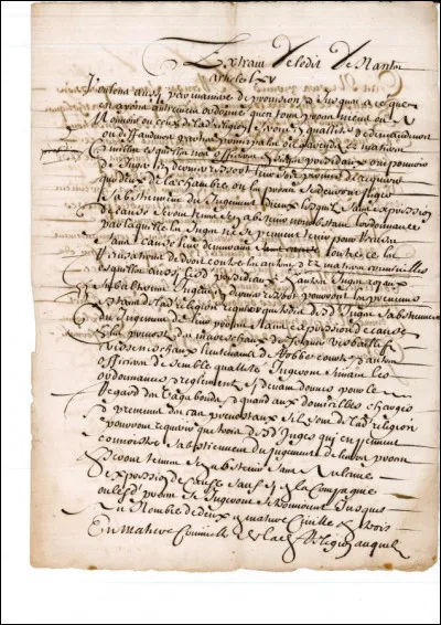 En 1598, l'édit de ... a été signé.