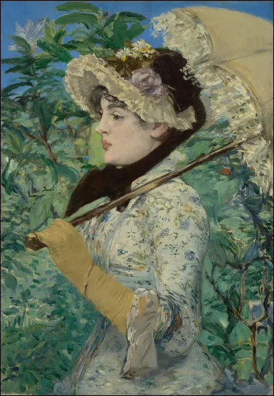 Quel artiste a pris pour muse Jeanne sur une toile intitulée "Printemps" ?