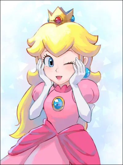 De quelle couleur la robe de Peach est-elle ?