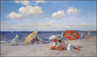 À qui doit-on cette huile sur canevas représentant "Le Bord de la mer" ?