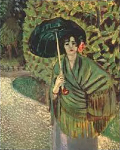 On admire cette ombrelle verte sur cette très fraîche toile fauviste ! Par quel grand maître du fauvisme est-elle signée ?