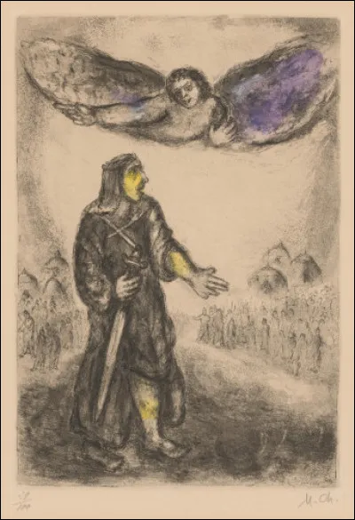 Quel peintre biélorusse, naturalisé français, est lauteur de cette eau-forte, intitulée ''Josué devant Jéricho'' ?