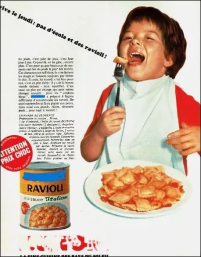 Quelle était cette marque de raviolis en conserve, que nous découvrions dans les années 60 ?