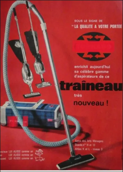 Quelle marque d'aspirateurs représentait cette réclame ?