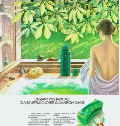 Quelle était cette marque de bain moussant à base de marron d'Inde ?