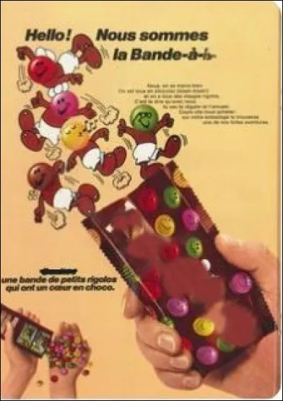 Reconnaissez-vous la réclame de ces petites pastilles de chocolat dragéifiées ?
