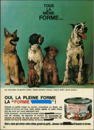 Quelle était cette publicité d'aliments pour chiens apparus dans les années 70 ?