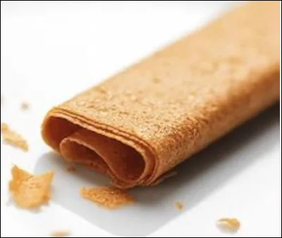 Quel est le nom de cette fine crêpe bretonne roulée sur elle-même et croustillante ?