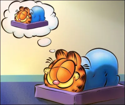 Qui est ce personnage de fiction, un chat orange qui aime manger, dormir et embêter son maître ?