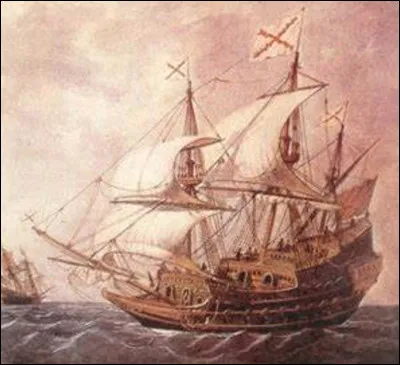 Quel est le nom de cet ancien navire à voiles, utilisé pour le transport des marchandises et comme navire de guerre ?