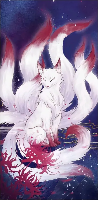 Que représente le nombre de queues d'un kitsune ?