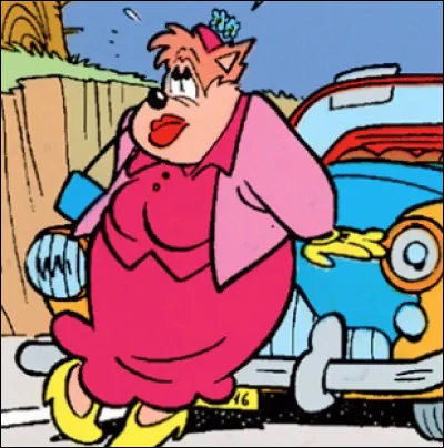 Quel est le nom de cette chatte anthropomorphe obèse, la petite amie de Pat Hibulaire dans l'univers Disney ?