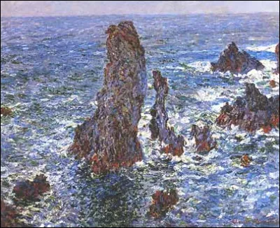 Quel peintre impressionniste est l'auteur de ce tableau intitulé ''Les Pyramides de Port-Coton, mer sauvage'' ?