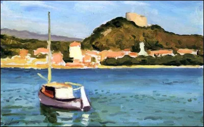 Albert Marquet nous a laissé en souvenir une vue d'une île située face à Hyères :