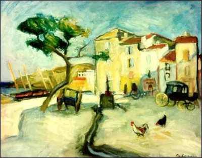 Charles Camoin dépeint ici une ville méditerranéenne connue pour ses calanques.