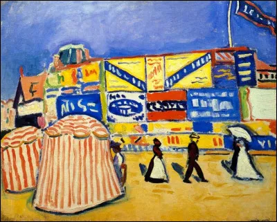 Sur quelle plage normande du Calvados, près du quartier Bonsecours, Albert Marquet a-t-il sorti son chevalet et ses pinceaux, sachant que cette ville célèbre depuis 1933 la fête de la mer ?