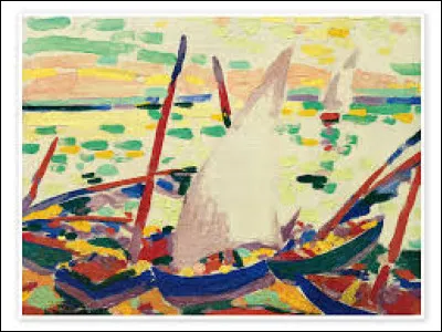 Parmi ces trois fauvistes, lequel a réalisé cette toile intitulée ''Bateaux sur la plage de Collioure'', en 1905 ?