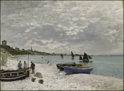 Quel impressionniste a peint cette toile réalisée en 1867, nommée ''La Plage de Sainte-Adresse'' ?