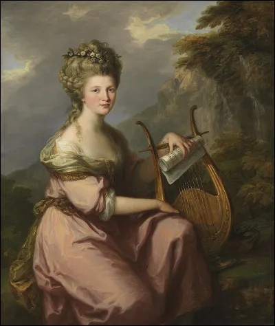 Quelle peintre autrichienne est l'auteur du "Portrait de Sarah Harrop en muse" en 1780 ?
