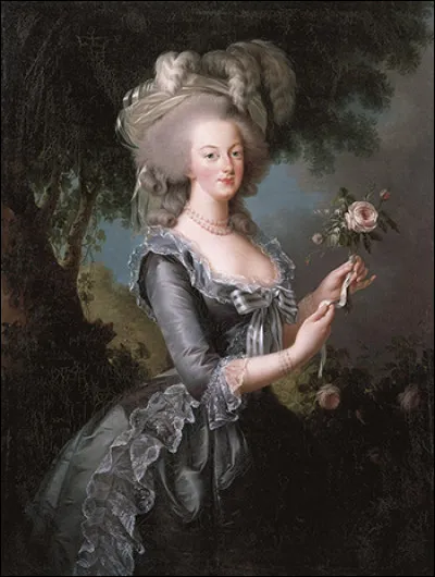 Quelle reine de France Elisabeth Vigée-Lebrun a-t-elle représenté dans ce portrait "à la rose" ?