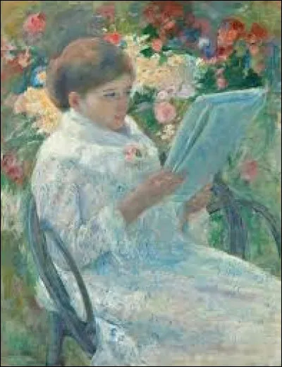 Mary Cassatt a représenté sa soeur dans plusieurs tableaux. Complétez le titre de ce tableau réalisé en 1880 : "... lisant dans le jardin".