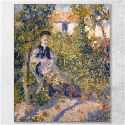 Qui est l'auteur de cette huile sur toile représentant ''Nini dans le jardin'', plus connu pour avoir peint "Le Déjeuner des canotiers" ?