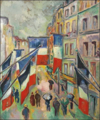 Que peintre français est l'auteur de ce tableau intitulé ''14 Juillet au Havre'' ?