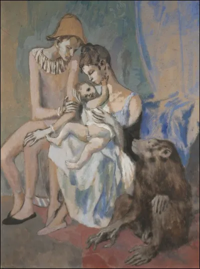 Qui a peint "Famille d'acrobates avec singe" en 1905 ?