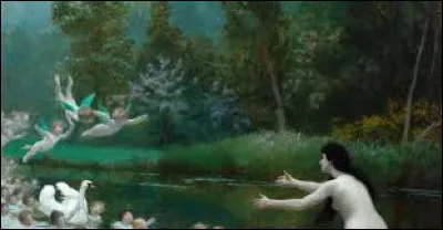 Quel académicien a réalisé cette toile nommée ''Léda et le Cygne'' ?