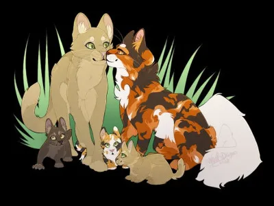 La première portée de chatons de Poil de Fougère est née pendant ...