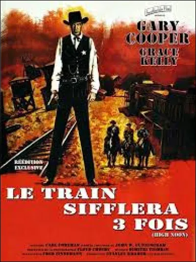 Quelle est la particularité du western " Le train sifflera trois fois" sorti en 1952 et ayant pour acteurs principaux Gary Cooper et Grace Kelly ?