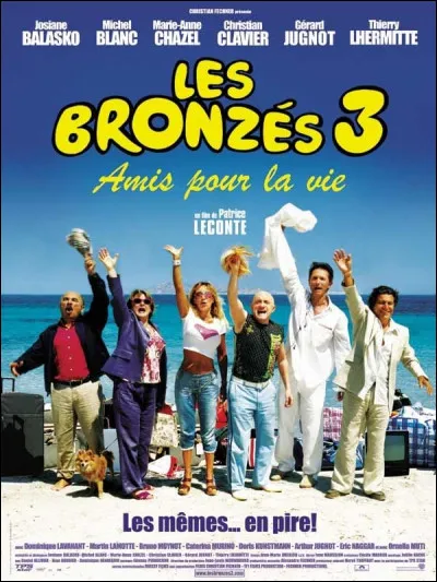 Quelle troupe est réunie dans le film "Les Bronzés 3 : Amis pour la vie" ?