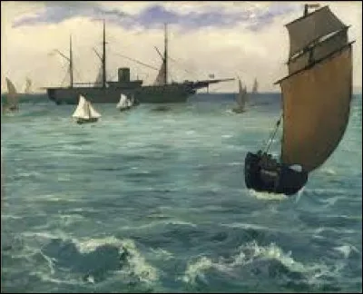 Quel impressionniste a réalisé, en 1864, cette toile intitulée ''Le Kearsarge à Boulogne'' ?