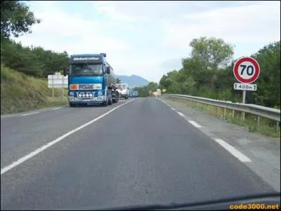 La limitation de vitesse :