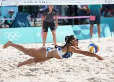 Combien, y a-t-il de joueurs par équipe lors d'un match de beach-volley, officiellement "volleyball de plage" ?