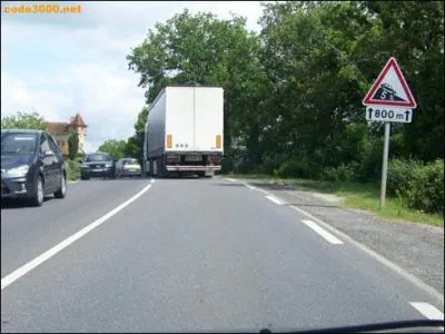 Ce panneau annonce un dnivel de :