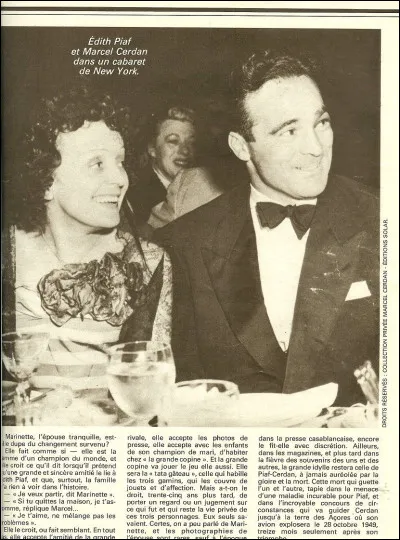 MArcel Cerdan était ...