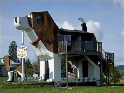 Où peut-on passer la nuit dans un hôtel en forme de chien géant ?